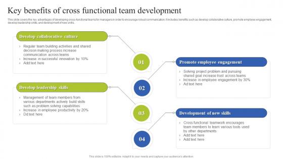 Team Coordination Strategies Key Benefits Of Cross Functional Team Development
