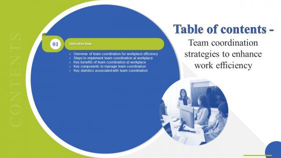 Team Coordination Strategies To Enhance Work Efficiency Table Of Contents