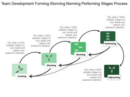Team development forming storming norming performing stages process