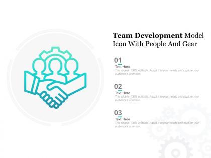 Team development model icon with people and gear