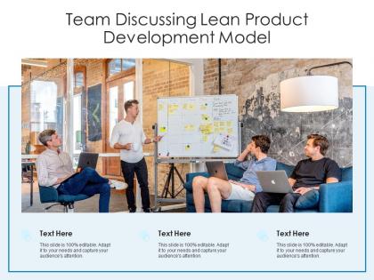 Team discussing lean product development model