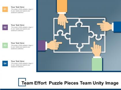 Team effort puzzle pieces team unity image