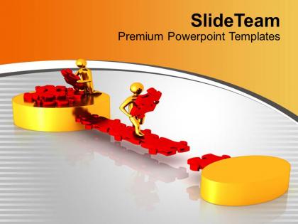 Team efforts to make path to success powerpoint templates ppt themes and graphics 0313