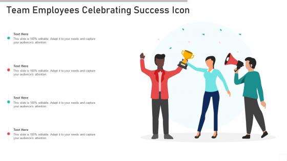 Team Employees Celebrating Success Icon