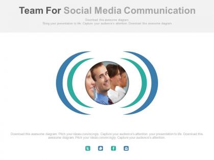 Team for social media communication powerpoint slides