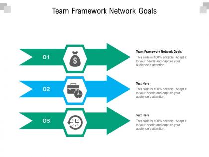 Team framework network goals ppt powerpoint presentation tips cpb