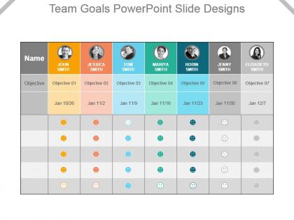 Team goals powerpoint slide designs