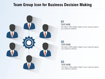 Team group icon for business decision making