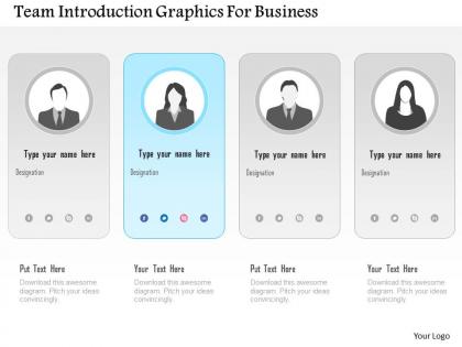 Team introduction graphics for business powerpoint templates