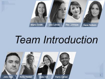 Team introduction presentation visuals sample of ppt presentation