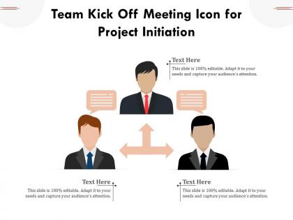 Team kick off meeting icon for project initiation