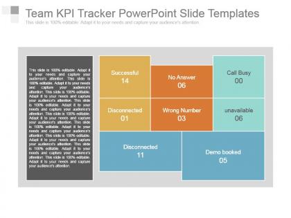Team kpi tracker powerpoint slide templates