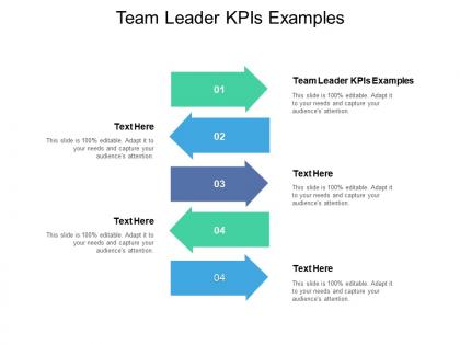 Team leader kpis examples ppt powerpoint presentation summary images cpb
