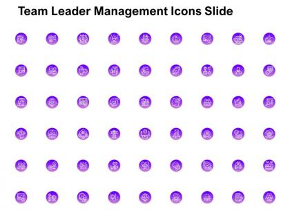 Team leader management icons slide ppt powerpoint presentation file outfit