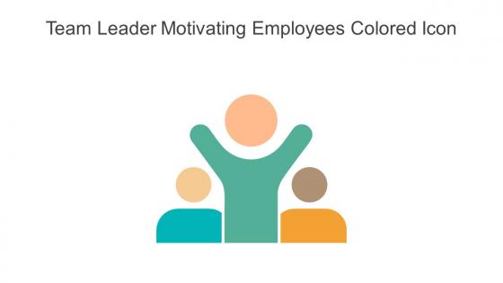 Team Leader Motivating Employees Colored Icon In Powerpoint Pptx Png And Editable Eps Format