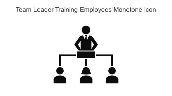 Team Leader Training Employees Monotone Icon In Powerpoint Pptx Png And Editable Eps Format