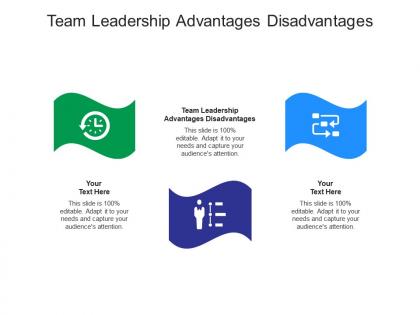 Team leadership advantages disadvantages ppt powerpoint presentation file examples cpb