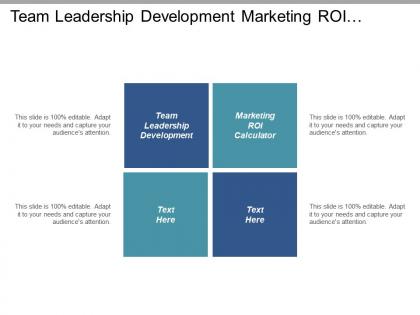 Team leadership development marketing roi calculator cost estimate cpb