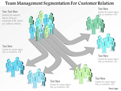 Team management segmentation for customer relation powerpoint template