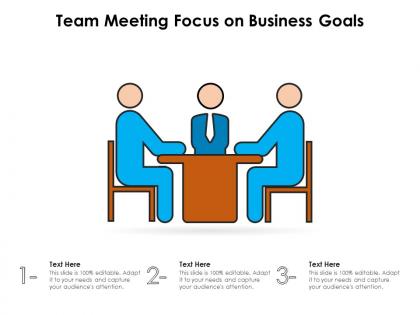 Team meeting focus on business goals