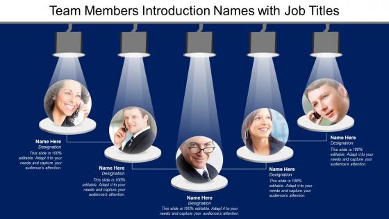 Team members introduction names with job titles
