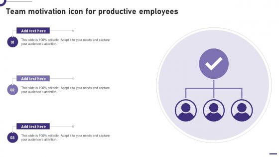 Team Motivation Icon For Productive Employees