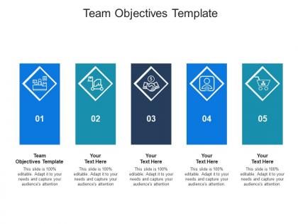 Team objectives template ppt powerpoint presentation professional templates cpb