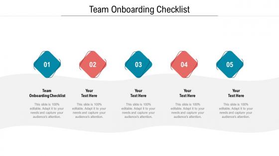 Team onboarding checklist ppt powerpoint presentation gallery styles cpb