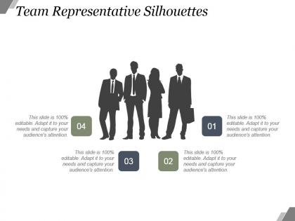 Team representative silhouettes powerpoint slide presentation examples