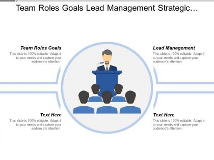 Team roles goals lead management strategic accounts customer success