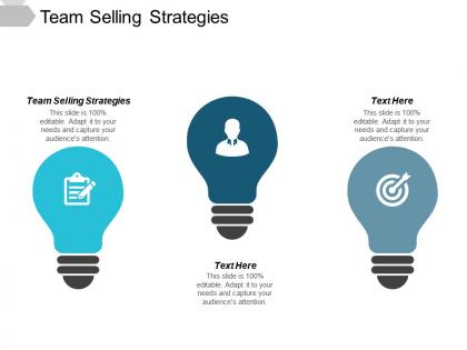 Team selling strategies ppt powerpoint presentation show outfit cpb