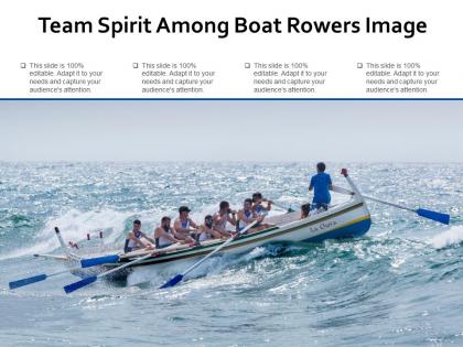 Team spirit among boat rowers image