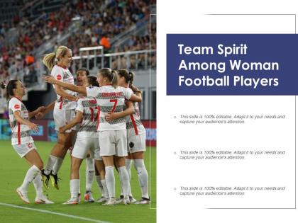 Team spirit among woman football players