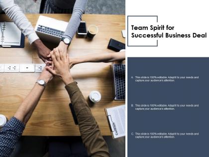 Team spirit for successful business deal