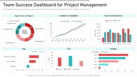 Team Success Dashboard For Project Management