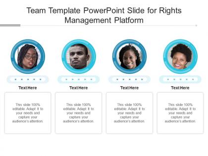 Team template powerpoint slide for rights management platform infographic template