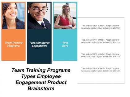 Team training programs types employee engagement product brainstorm cpb