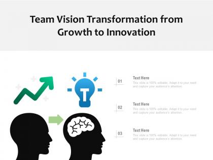 Team vision transformation from growth to innovation