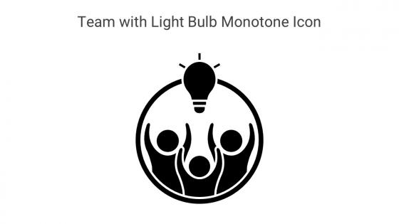 Team With Light Bulb Monotone Icon In Powerpoint Pptx Png And Editable Eps Format