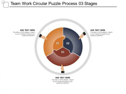 Team work circular puzzle process 03 stages