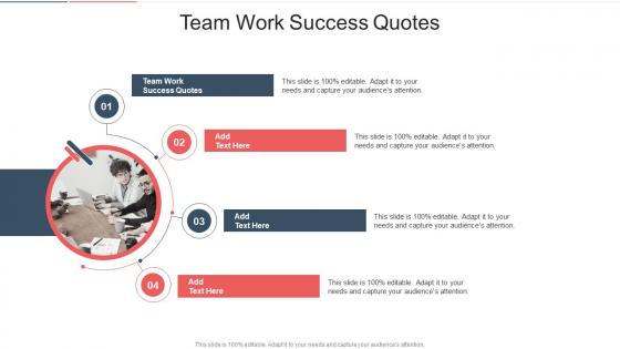 Team Work Success Quotes In Powerpoint And Google Slides Cpb