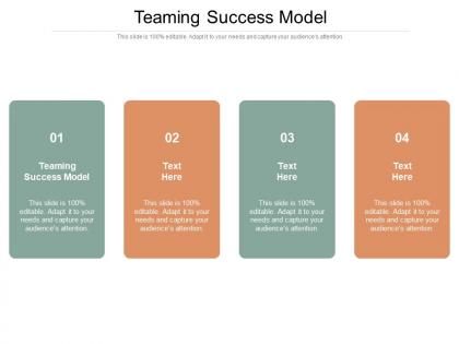 Teaming success model ppt powerpoint presentation ideas show cpb
