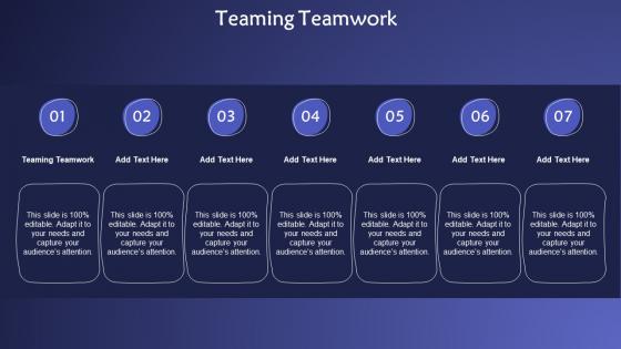 Teaming Teamwork Ppt Powerpoint Presentation File Infographics Cpb