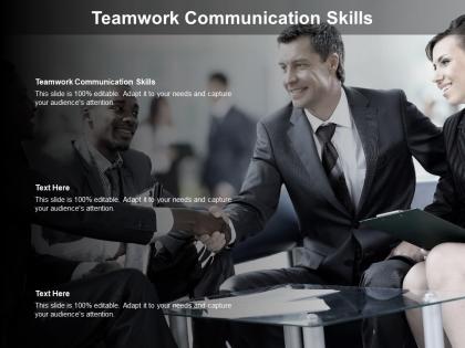 Teamwork communication skills ppt powerpoint presentation file clipart images cpb