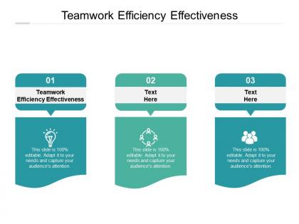 Teamwork efficiency effectiveness ppt powerpoint presentation gallery grid cpb
