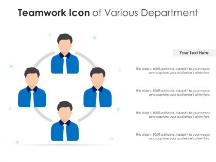Teamwork icon of various department