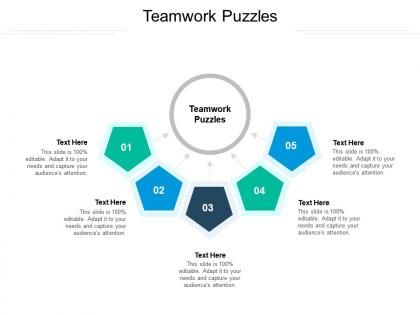 Teamwork puzzles ppt powerpoint presentation layouts templates cpb
