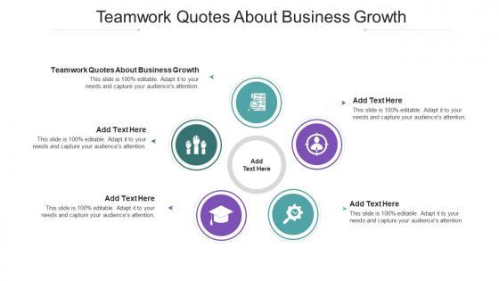 Teamwork Quotes About Business Growth In Powerpoint And Google Slides Cpb