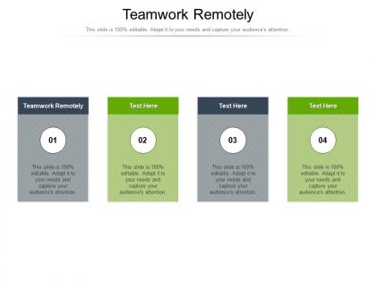 Teamwork remotely ppt powerpoint presentation layouts graphic tips cpb