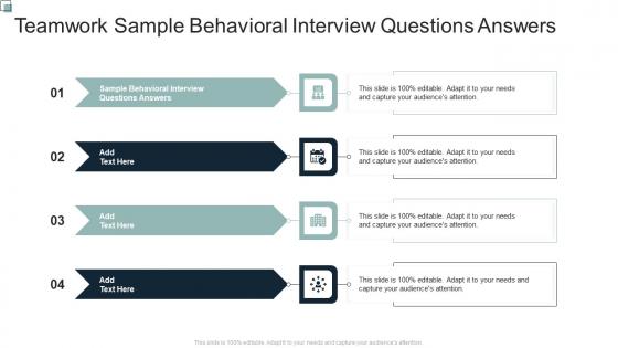 Teamwork Sample Behavioral Interview Questions Answers In Powerpoint And Google Slides Cpb